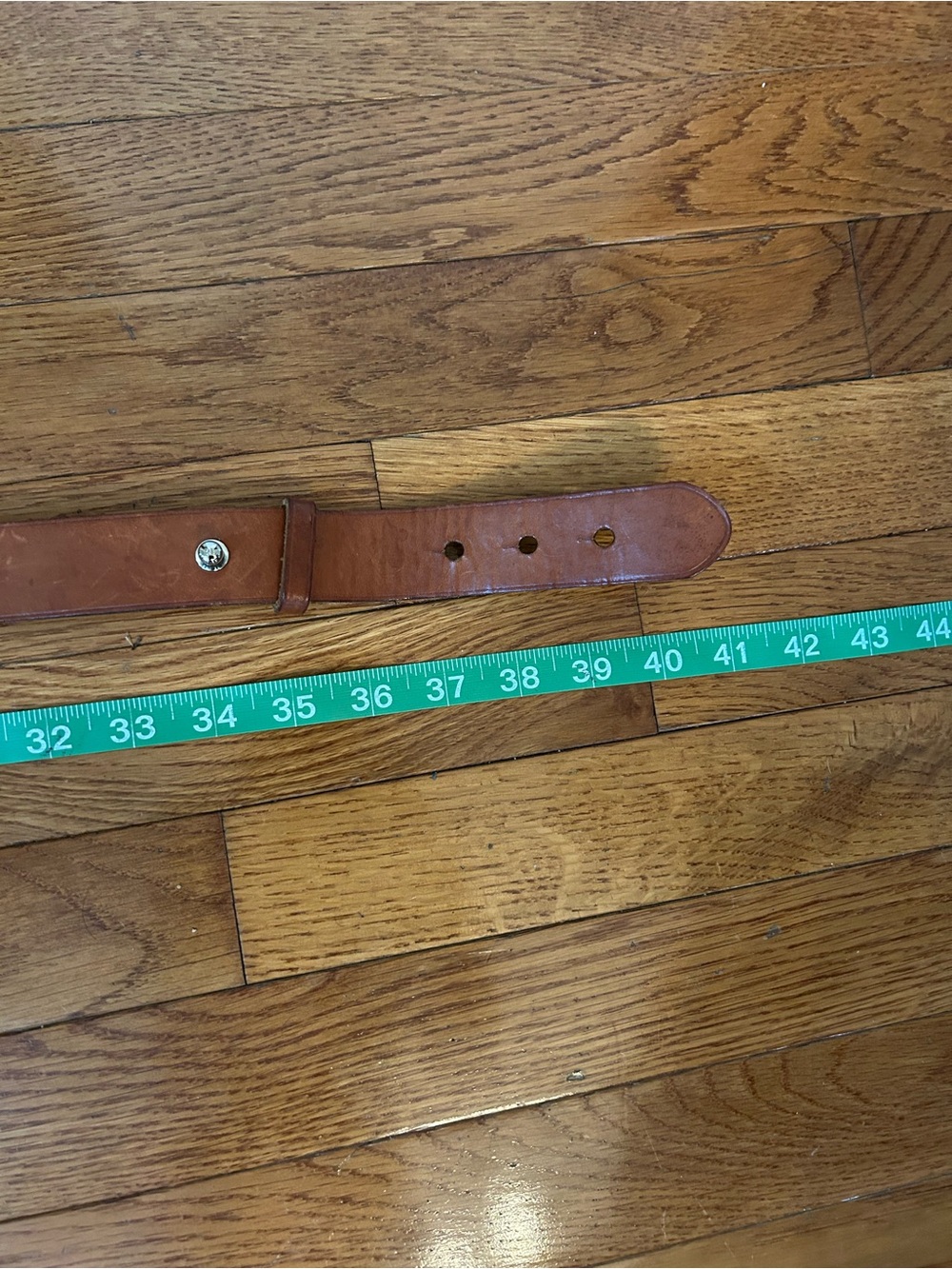 Ralph Lauren Tan Leather Belt with Silver Circular Buckle 🤩🥳 🔥😻. Used - Picture 9 of 9